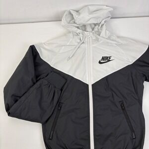 Nike Windrunner Hooded Jacket Womens XS Black White Colorblock 545908-011